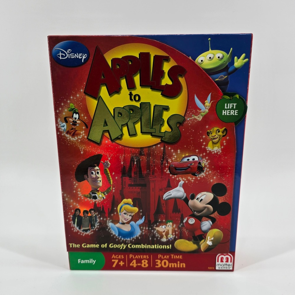 Mattel Disney Apples to Apples Card Game Family Edition Red R2819